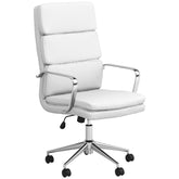 Orleans Furniture - Coaster - Ximena Upholstered Adjustable High Back Office Chair White - 801746